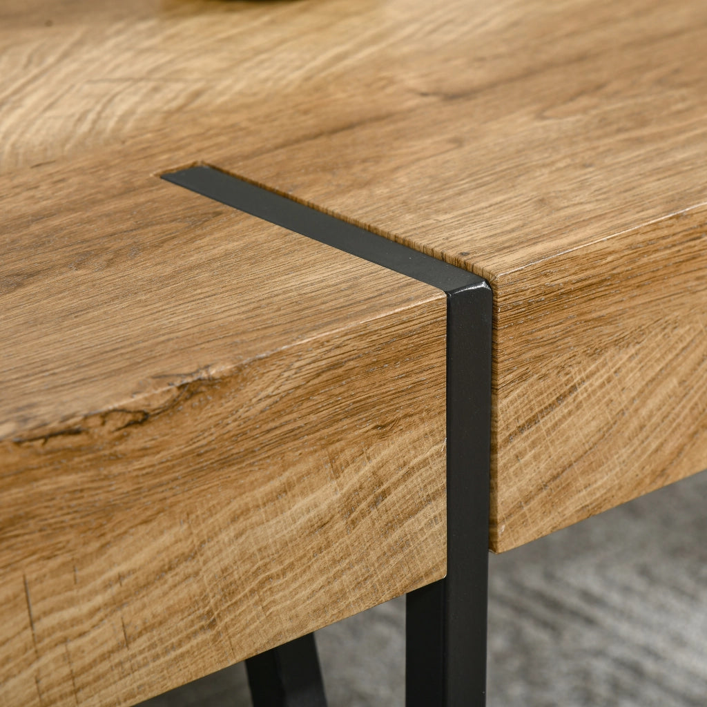 Tavolino da caff¨¨ rettangolare ¨C zephmum ¨C Nero, Metallo, Legno