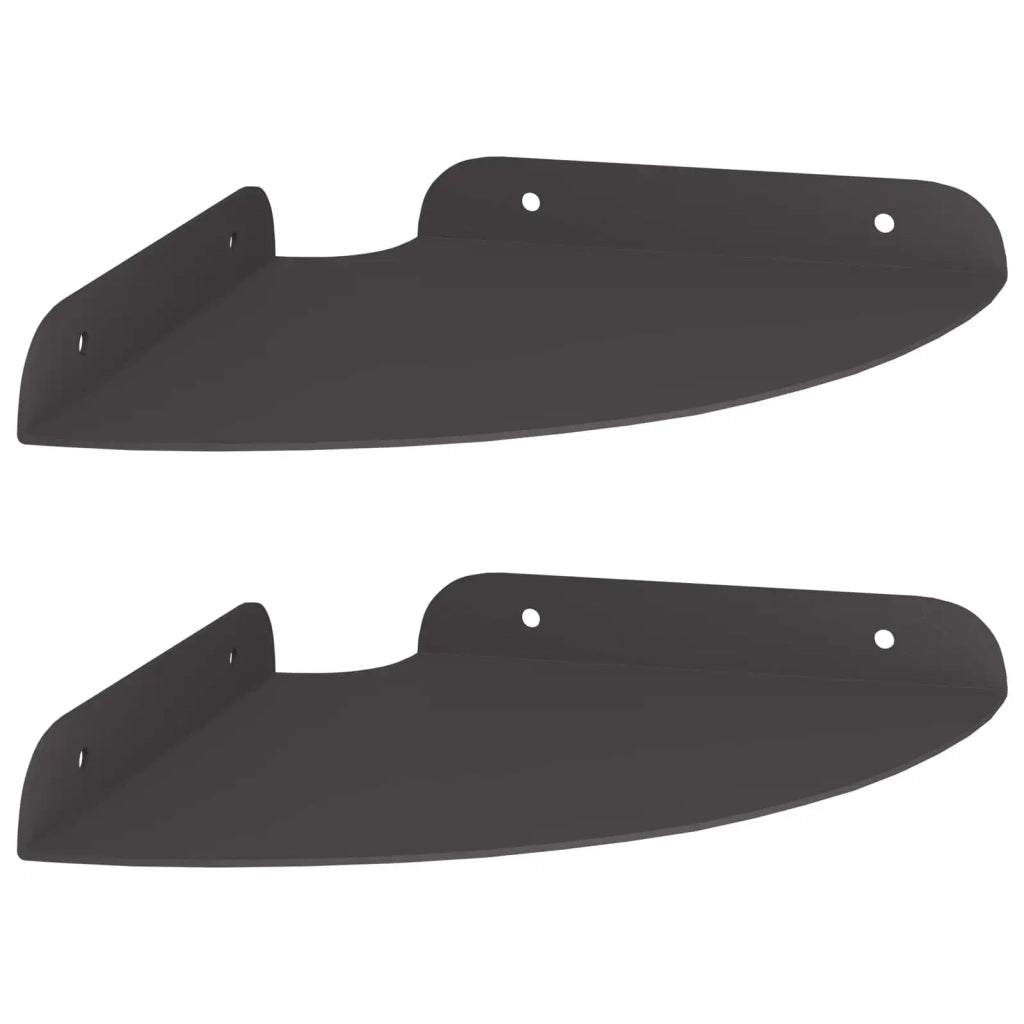 Mensola sospesa con lo scaffale 2 pcs Nero 18 x 18 x 2 cm