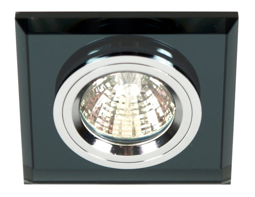 Faretto incasso Candellux SS-13 quadrato vetro nero