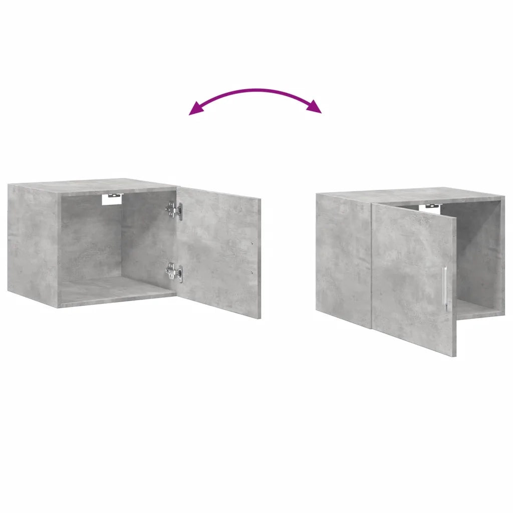 vidaXL Mobile a Parete Grigio Cemento 50x42,5x40 cm Legno Multistrato