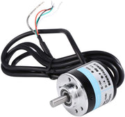 Encoder Roterante 600 p/r - Sensore di Posizione Incrementale - Asse 6mm - Tensione di Ingresso DC 5-24V - Velocità/Angolo di Misura - Adatto per Macchine di Taglio Automatiche