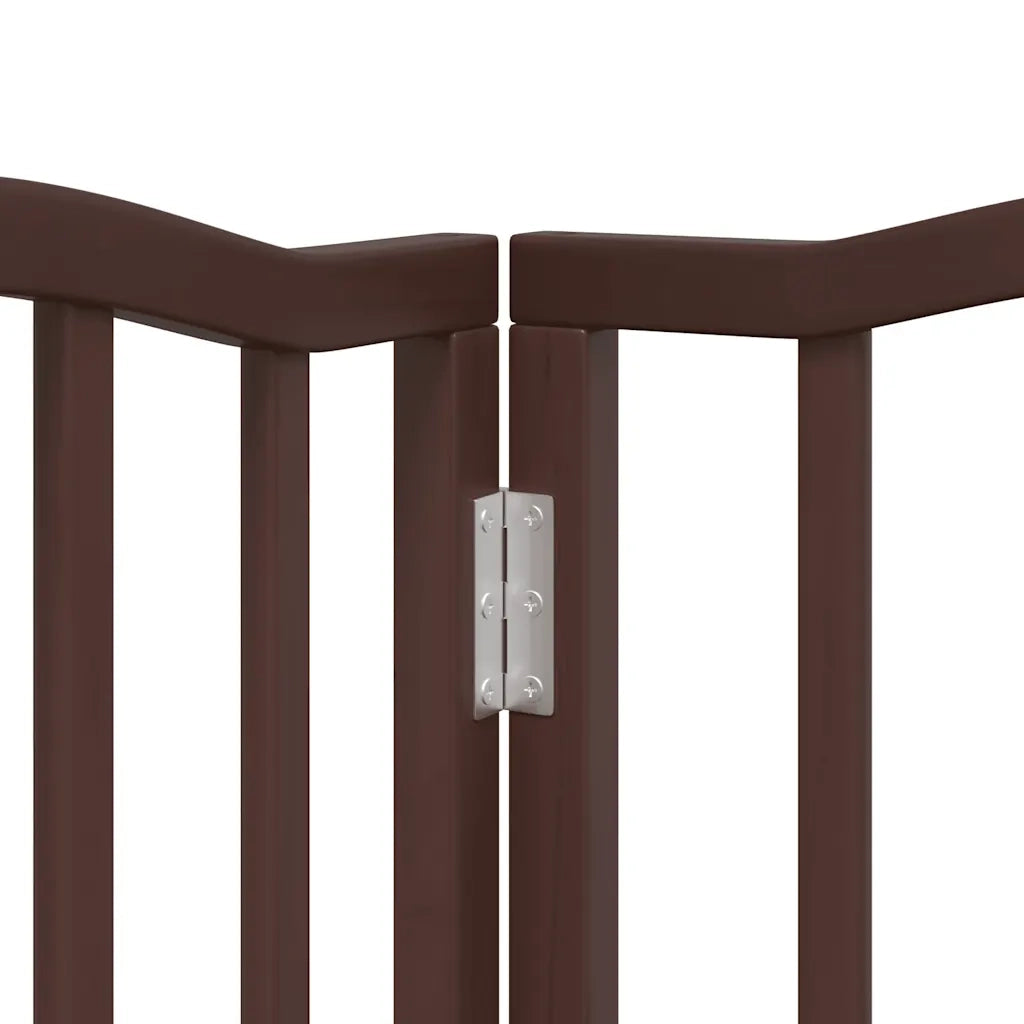 vidaXL Cancello Cani Pieghevole Rovere Marrone 6 Pannelli 300cm Pioppo