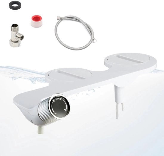 Accessorio per bidet - Regolabile pressione d'acqua - Funzione auto-pulente - Adatto per toilette 136-200 mm - Progettazione ultraleggera 10 mm - Cassetta in ABS robusta - Douchetto per toilette