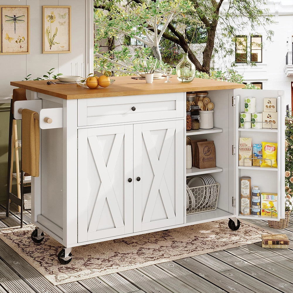 Isola cucina scorrevole - Xylo - 99x70x90cm 3 ante 1 cassetto