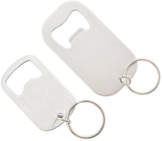 Set di 2 apripomodori in acciaio inossidabile con apripomodori per bottiglie di birra e porta chiavi