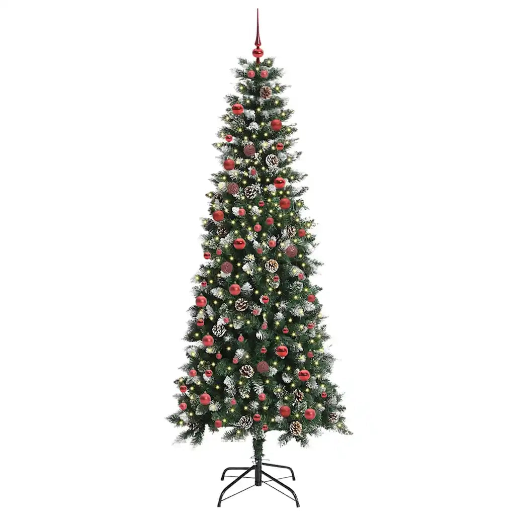 Albero di Natale Artificiale-Albero Natalizio con 300 LED Verde 210 cm 353194