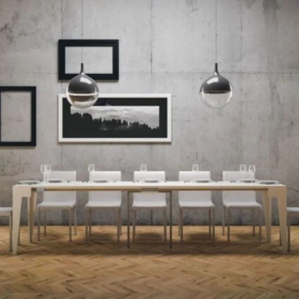 Consolle allungabile 90x42/198 cm Isotta Bianco Frassino
