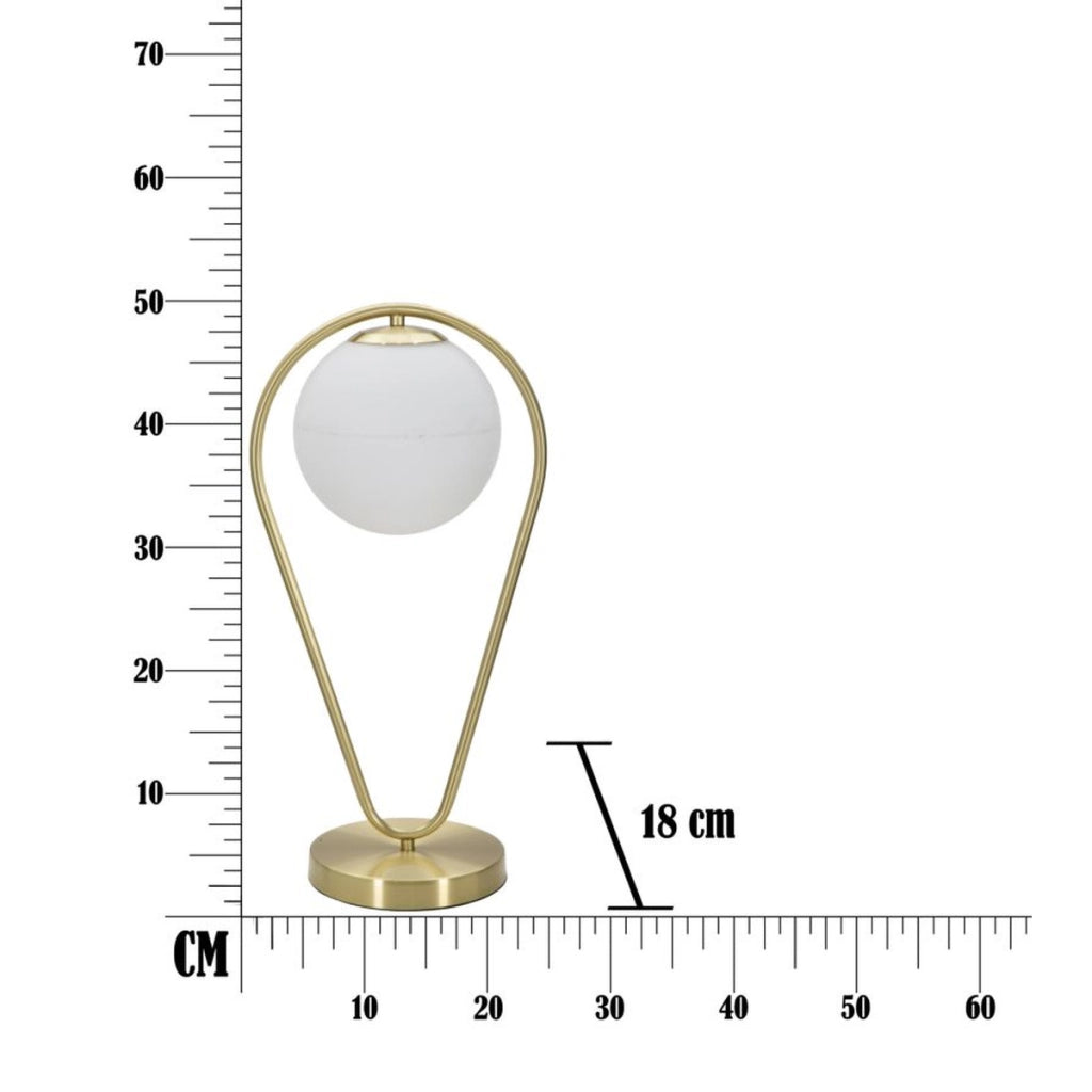 Lampada da Tavolo VKH147, Oro, Metallo, 25x18x50 cm