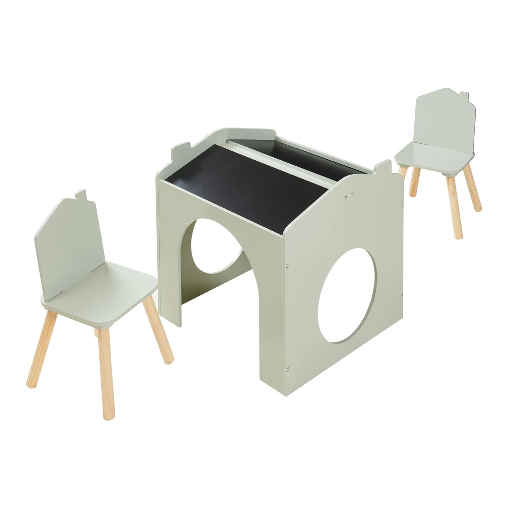 Set tavolo da disegno per bambini verde menta e 2 sedie 03_0009446