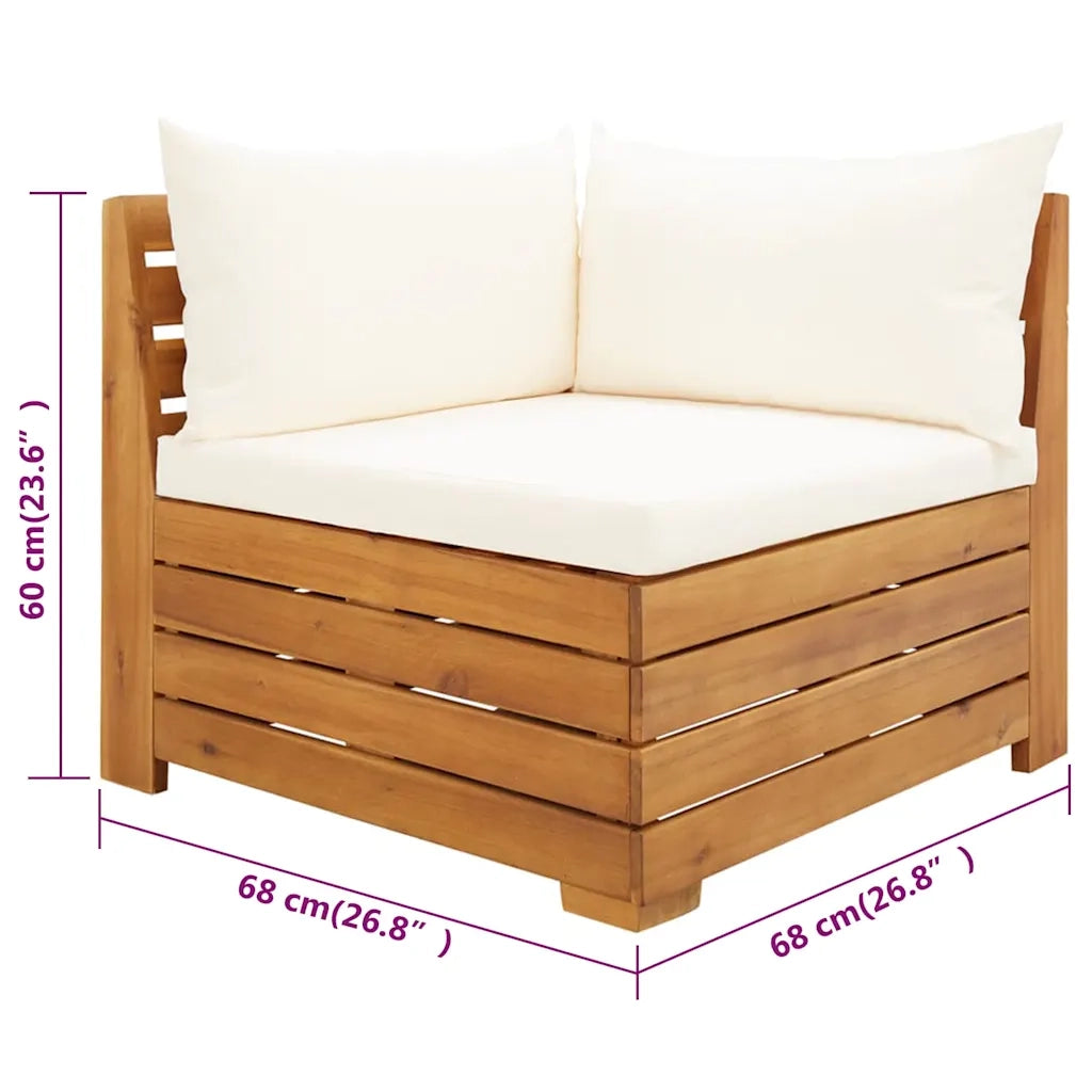 Salotto da Giardino-Set Divani da Giardino2 pz con Cuscini in Massello di Acacia 758904
