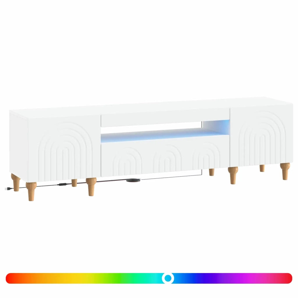 Mobile TV LED Bianco Legno ingegnerizzato 896245