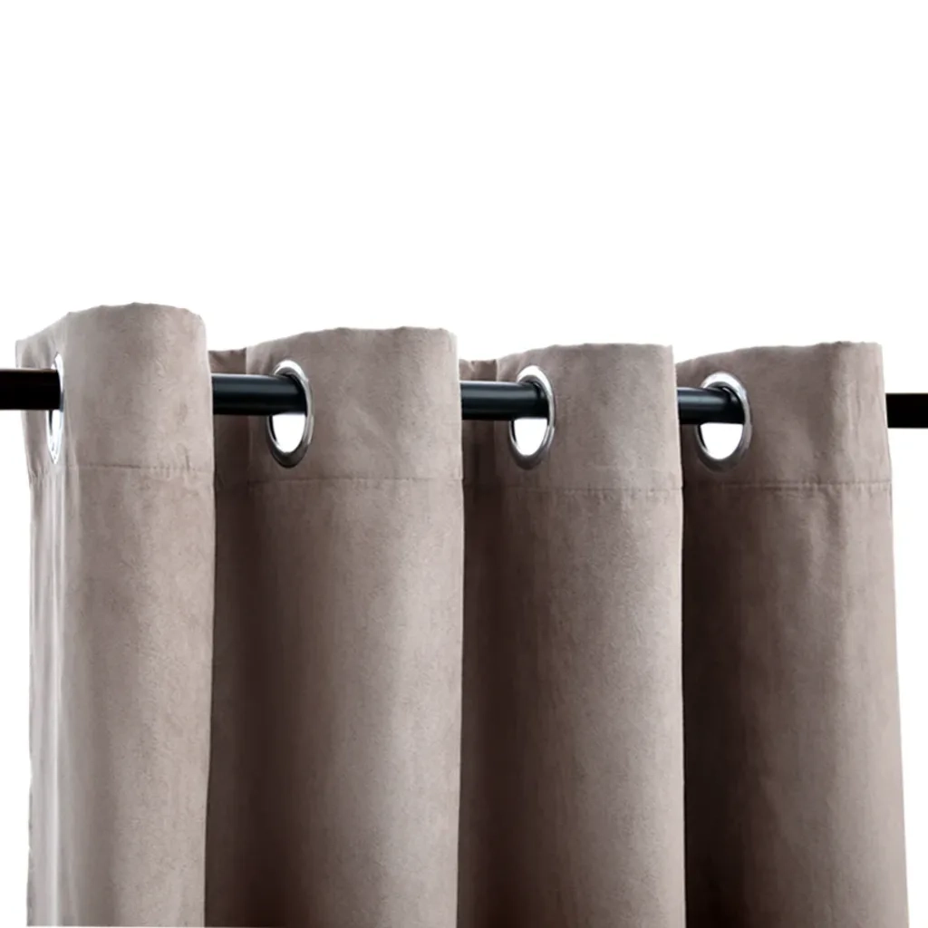 Tende Oscuranti con Anelli Metallo 2 pz Grigio Talpa 140x225 cm cod mxl 62742