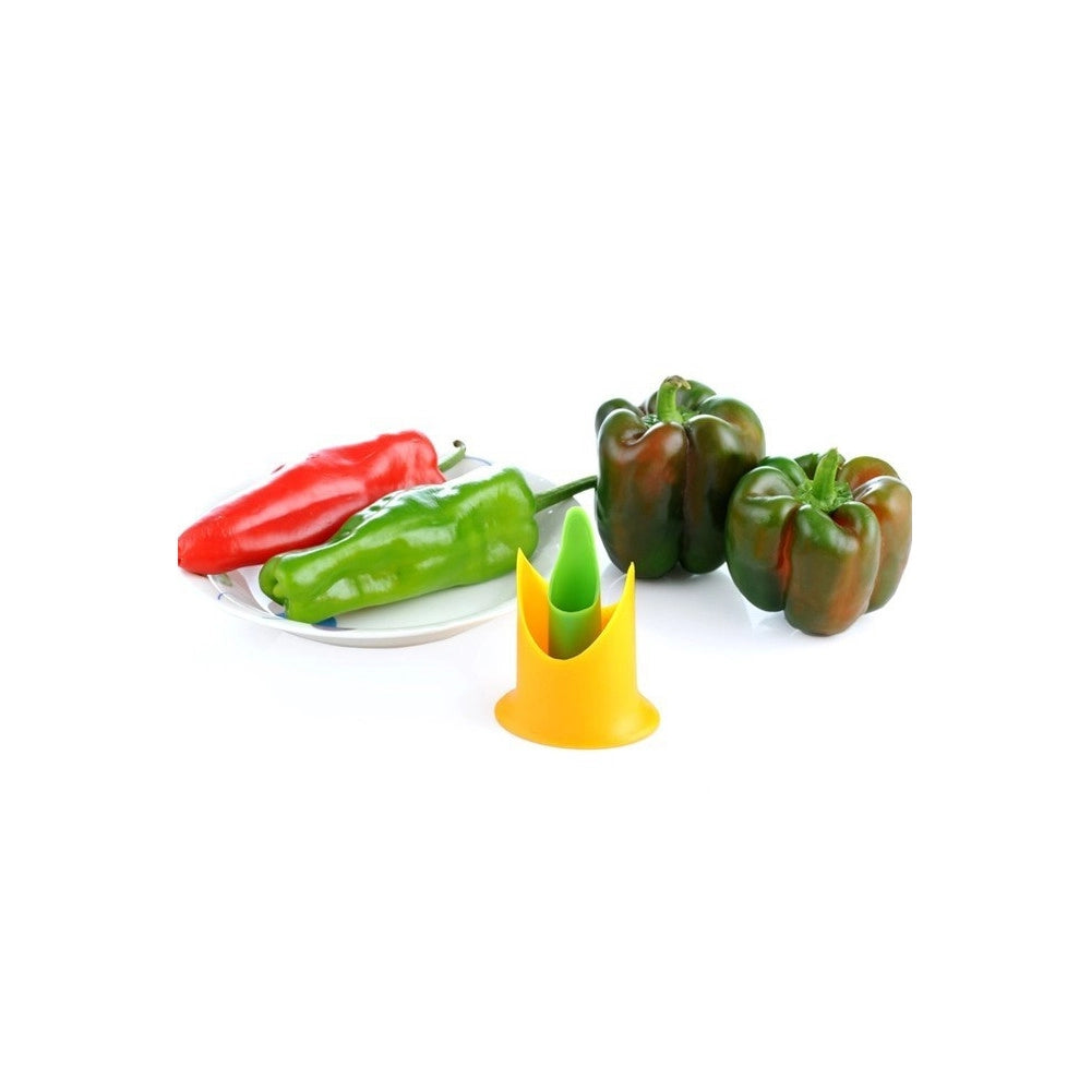 Trade Shop - Kit Svuota Peperoni Verdura Peperone Accessorio Strumento Cucina Scavino Verdure -