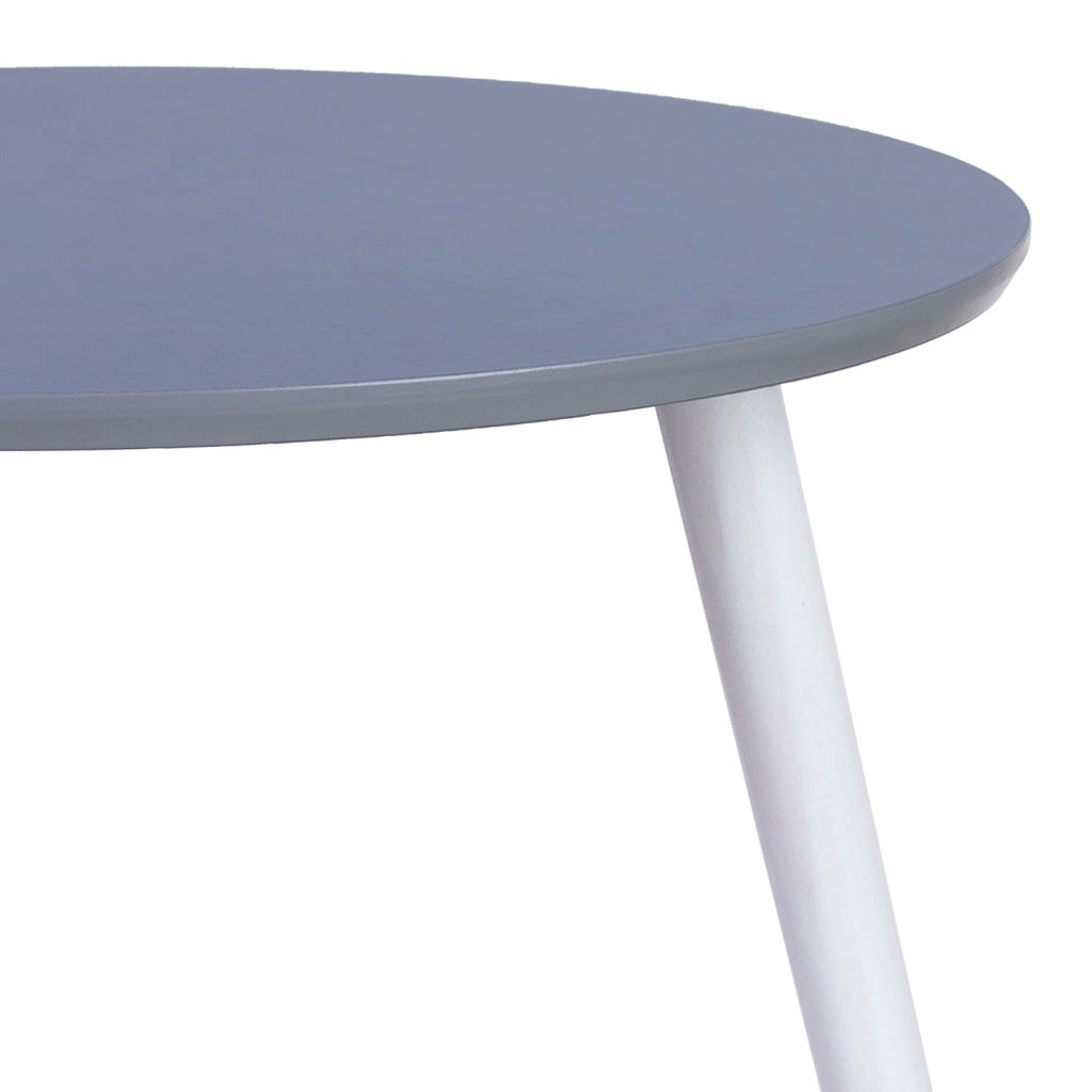Tavolino ausiliario in legno con 3 gambe nere 50x50x46h cm