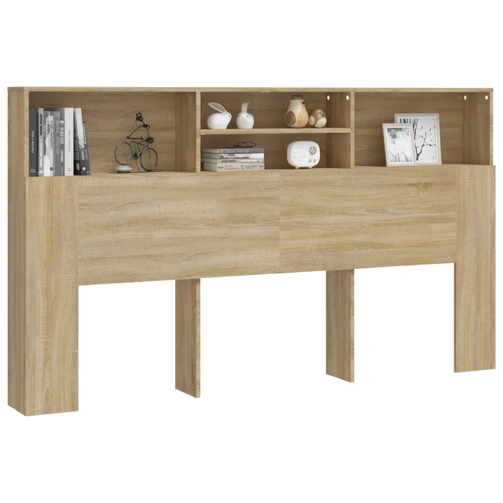 Testiera con Scomparti-Testata del letto Rovere Sonoma 180x19x103,5 cm