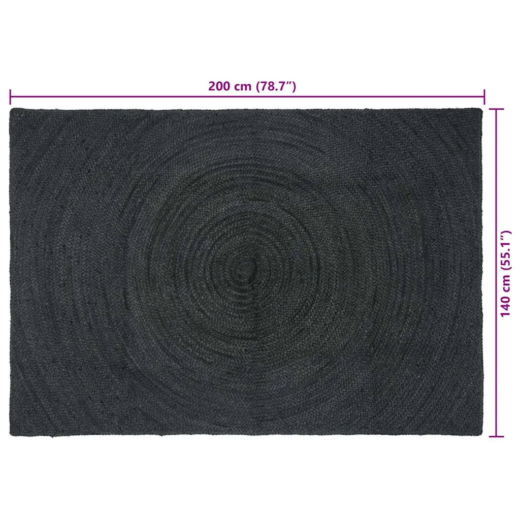 Tappeti per area Grigio Scuro 140 x 200 cm Juta 42010563