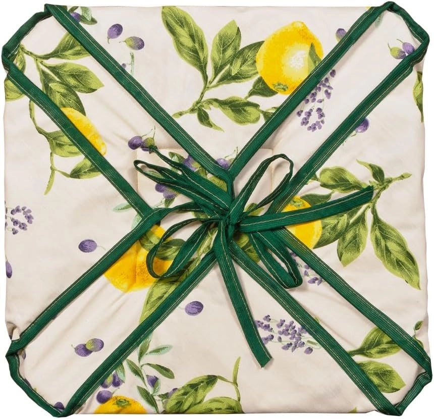 Set 6 Cuscini Sedia Cotone Shabby Chic Con Alette Lavabili Morbidi Universali Coprisedia Rustico