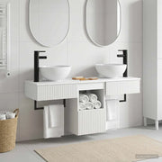Set di mobili per il bagno 3 pz Bianco Lucido 3405591