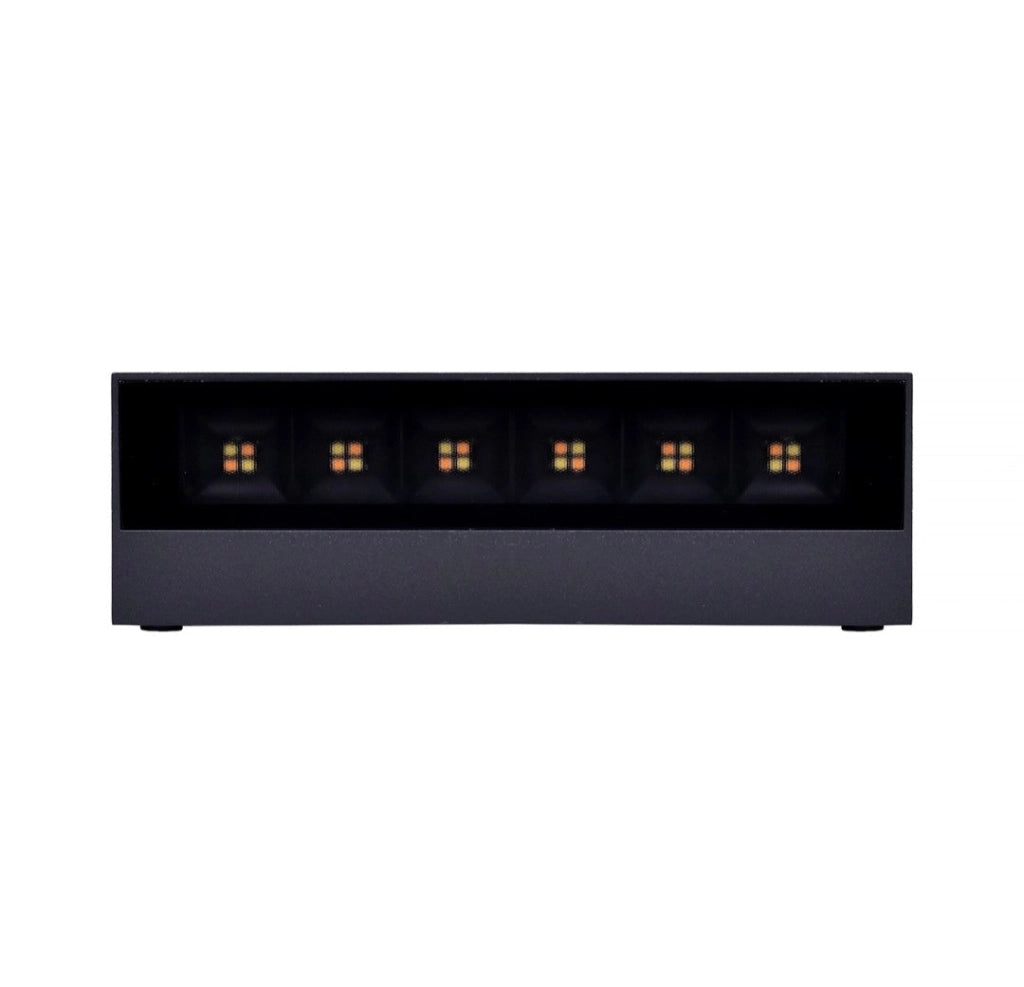Applique grigio antracite a LED da Esterno IP65 Biemissione 14W con Selettore Colore, 1100 Lumen, Luce Calda Naturale Fredda, Alluminio, per Facciata