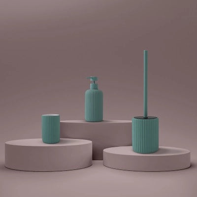 Set accessori bagno 2 pezzi in ceramica verde soft touch Spring