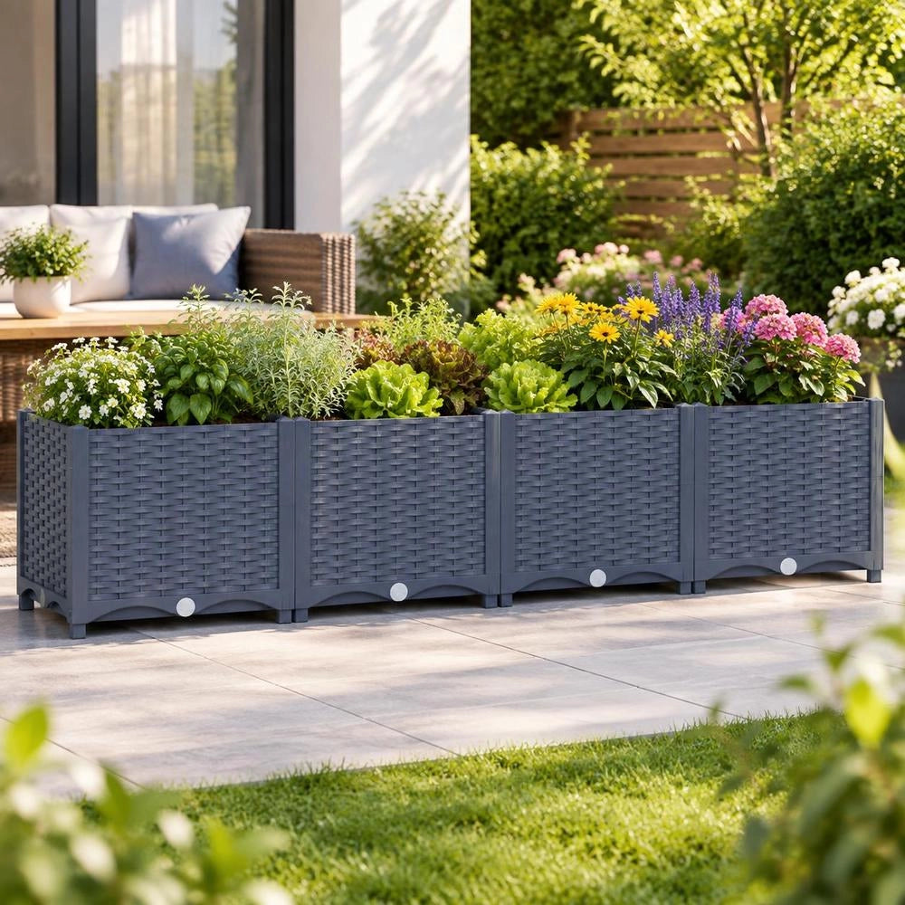 Raised Bed 160x40x38 Cm Polypropylene