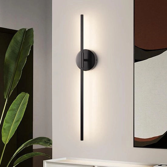 Lampada da parete LED 70 cm nera - illuminazione da parete per soggiorno camera da letto corridoio scala - illuminazione indiretta cucina - 4000 K