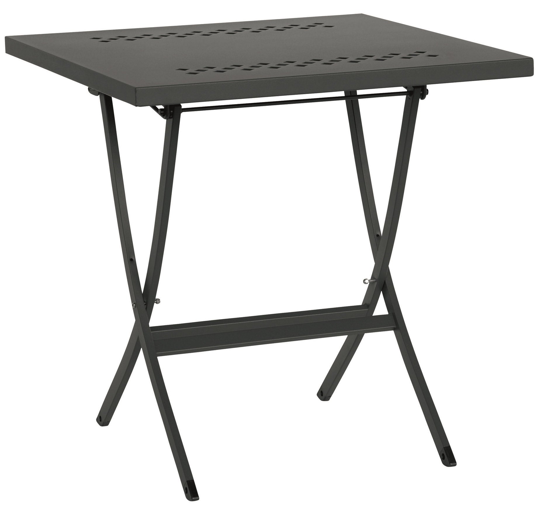 Tavolo da Giardino Pieghevole 80x80x75 cm in Acciaio RD Italia Hermes 80 Antracite