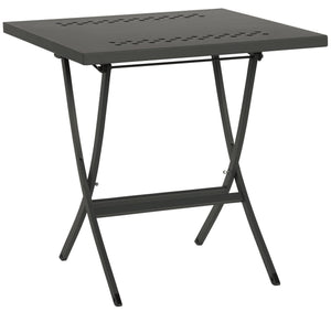 Tavolo da Giardino Pieghevole 80x80x75 cm in Acciaio RD Italia Hermes 80 Antracite