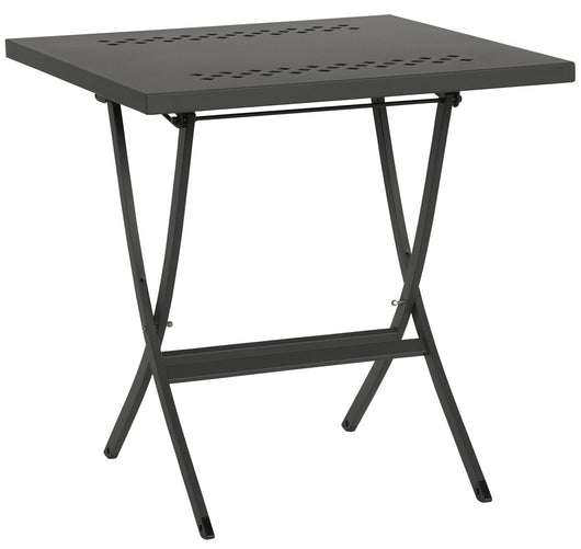 Tavolo da Giardino Pieghevole 80x80x75 cm in Acciaio RD Italia Hermes 80 Antracite