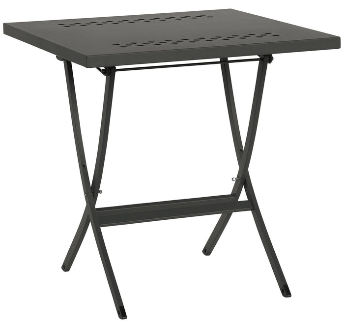 Tavolo da Giardino Pieghevole 80x80x75 cm in Acciaio RD Italia Hermes 80 Antracite