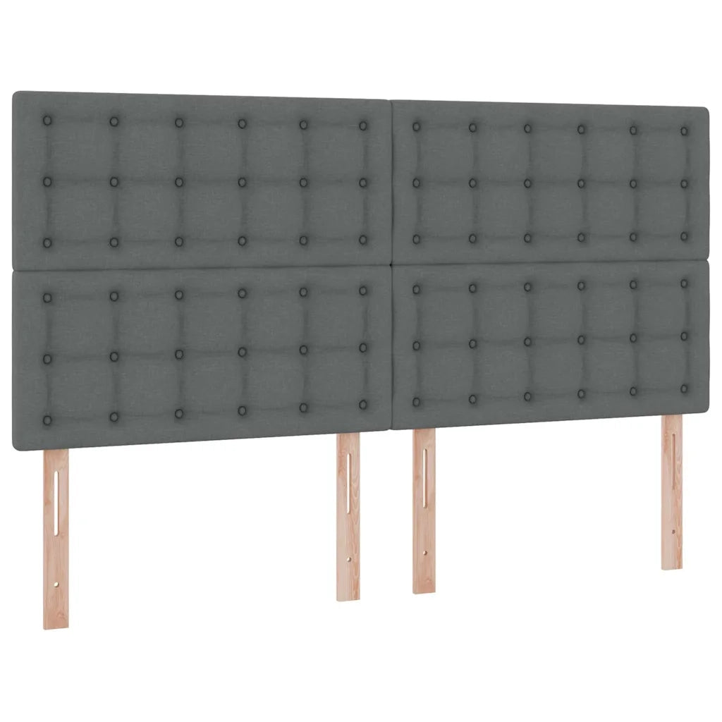 Letto con contenitore LED e materasso Grigio Scuro 160 x 200 cm