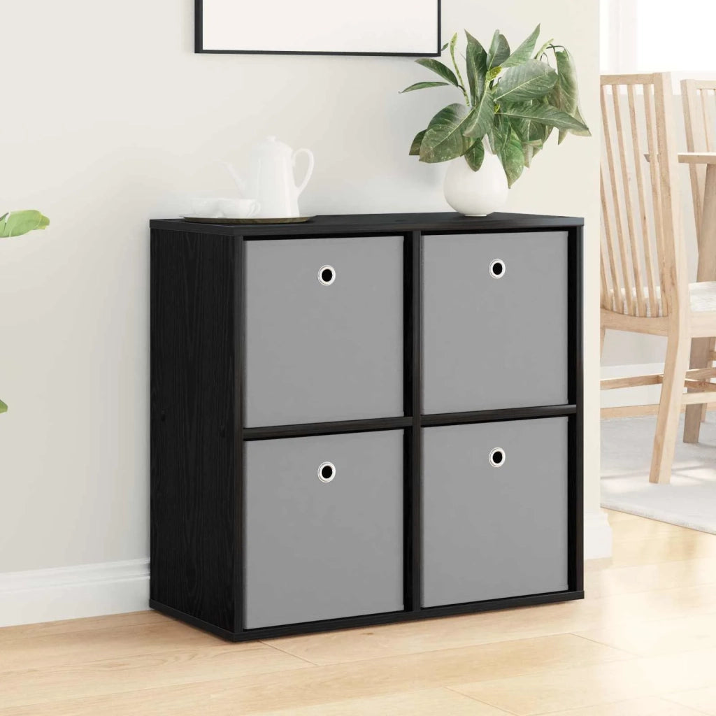 Credenza con cassetto Rovere Nero 68,5 x 32 x 67 cm 8000541