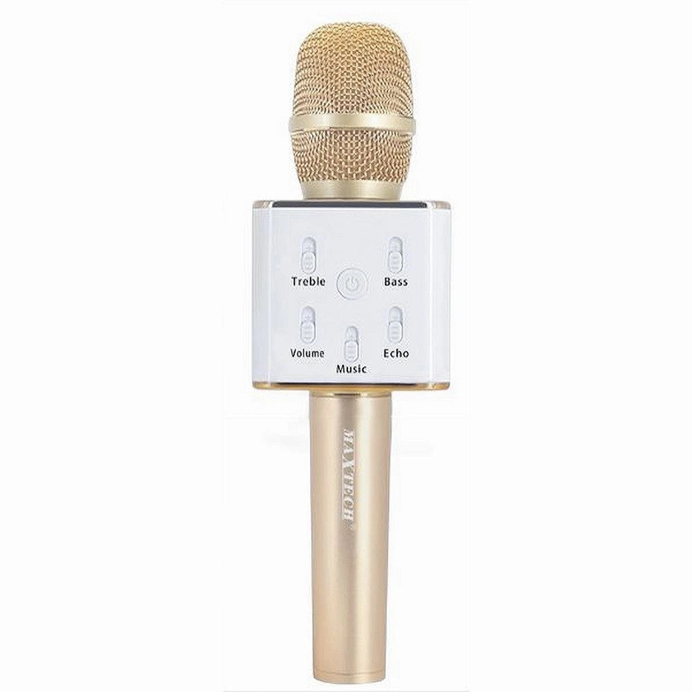 Trade Shop - Microfono Bluetooth Wireless Doppio Altoparlante Speaker Bluetooth Portatile -