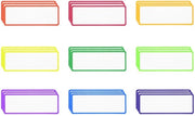 Etichette per whiteboard 27 pezzi, 3x1 pollici, con bordo colorato, riscrivibili, cancellabili, riutilizzabili, per ufficio domestico