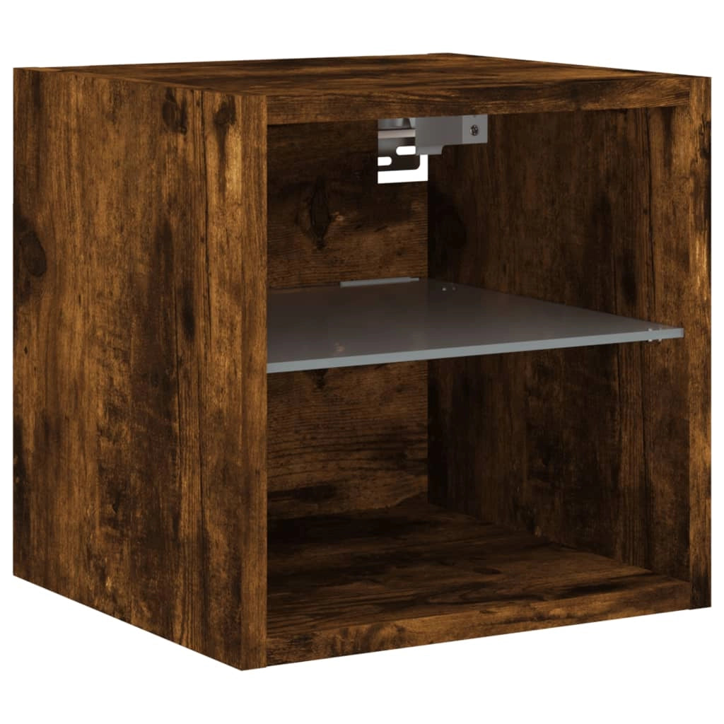Mobile TV multimediale mensola TV credenza TV sala da pranzo soggiorno camera da letto con LED 6 pezzi rovere affumicato legno ingegnerizzato marrone 02_0029451