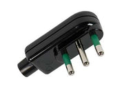 SPINA A SQUADRA PIATTA 2 POLI + TERRA NERA- - nera 16A 80041 - 10 pezzi FANTON