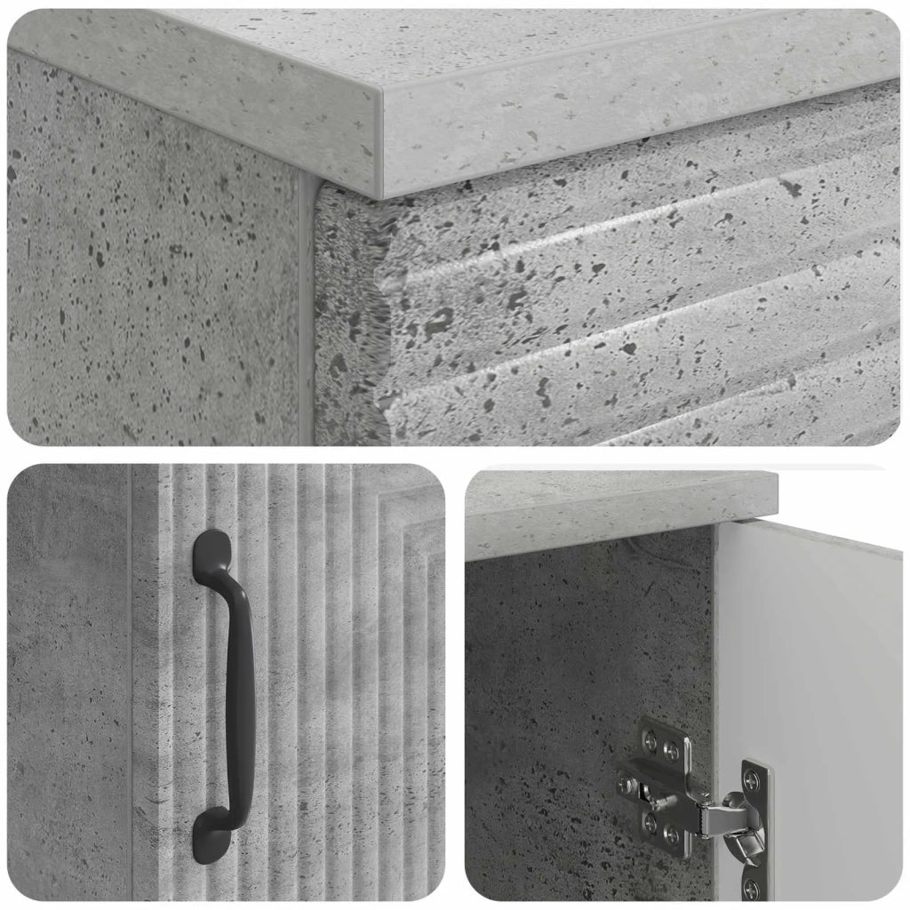Scrivania con lo scaffale Grigio Cemento 142,5 x 50 x 75 cm 3414606