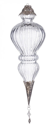 Pendaglio vetro Blaze goccia trasparente H37