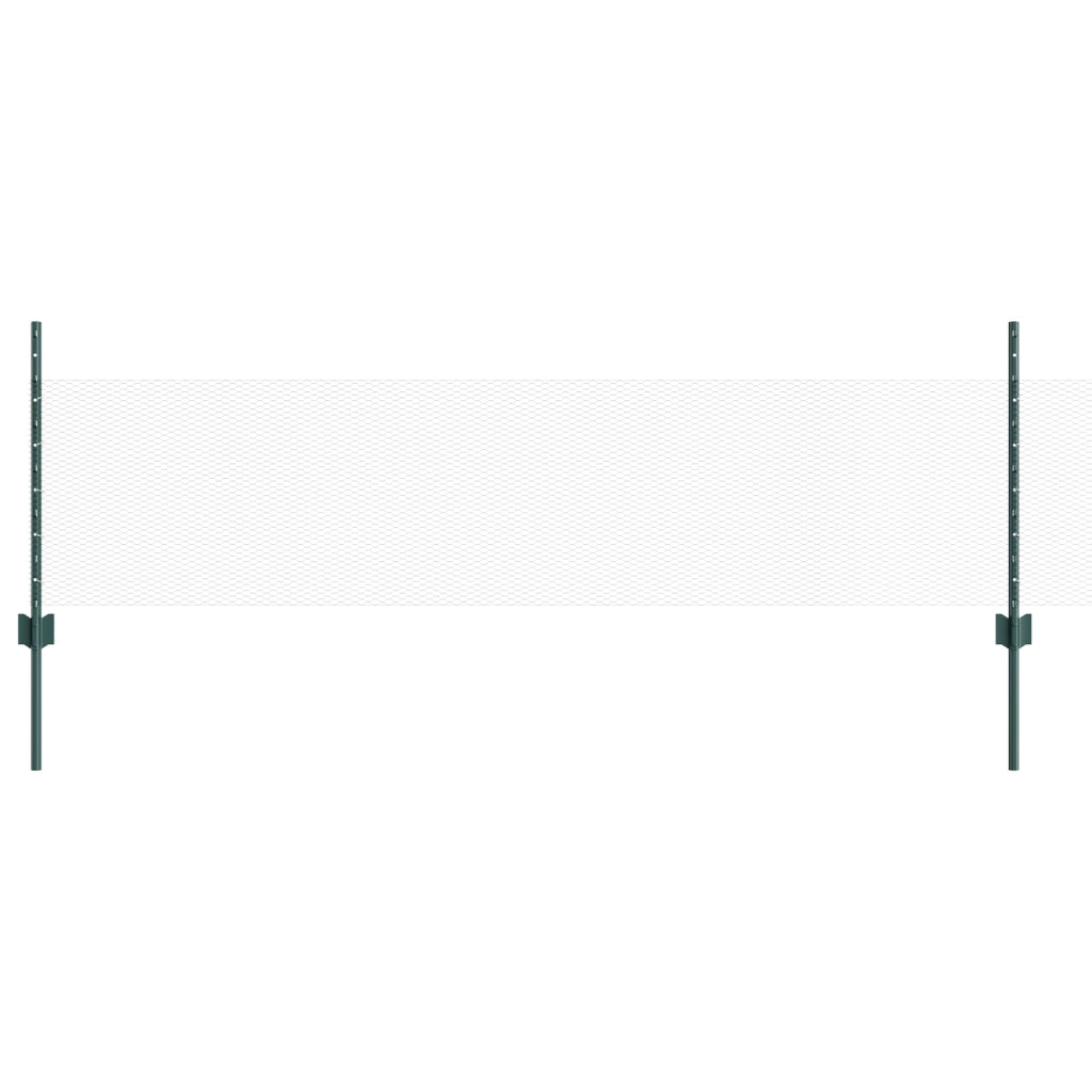 Posti per Recinzione  5 pcs U-Channel Verde 60 cm Acciaio