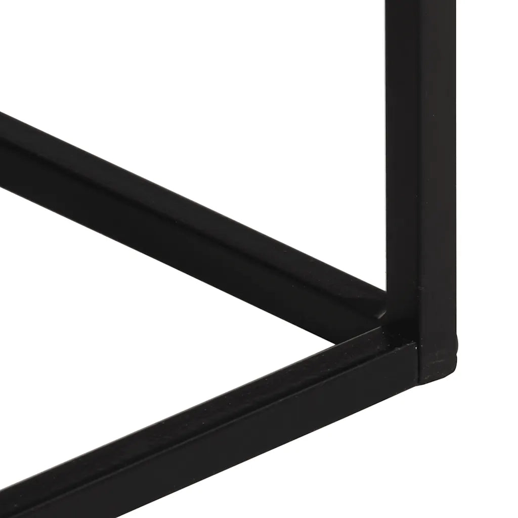 Tavolo Consolle 110x30x75cm Legno Massello di Recupero e Ferro 376068
