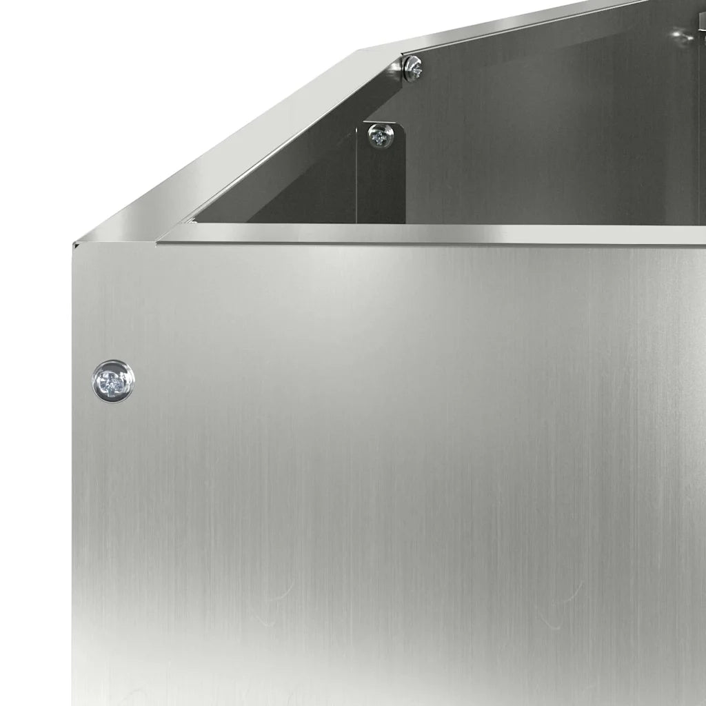 Fioriera | Cassetta per fiori | Vaso Argento 120 x 60 x 35 cm Acciaio zincato