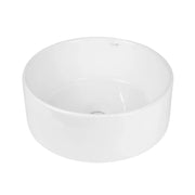 Lavabo da appoggio ceramica bianco tondo arredo bagno lavandino 41x41x16,5 cm *** confezione 1