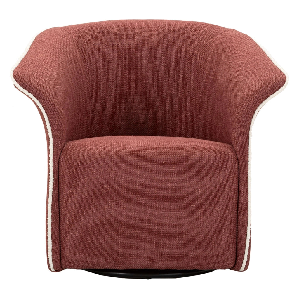 Poltroncina Toamas, Poltrona Base Girevole, 84x66x80h cm Rosso
