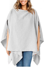 Pannolino in mussolina per allattamento, 360° privacy totale, pannolino in cotone respirante, cappuccia auto per bambini multifunzionale (Grigio chiaro)