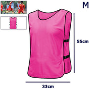Trade Shop - Pettorina Da Allenamento Gilet Casacca Sportiva Scuola Calcio Sport Basket Color - Rosa   M