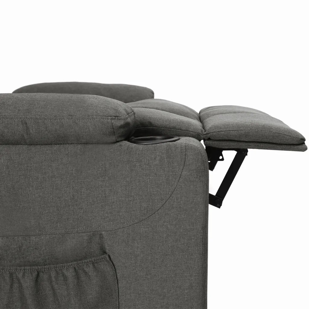 Poltrona Reclinabile in Tessuto Grigio Scuro 339083