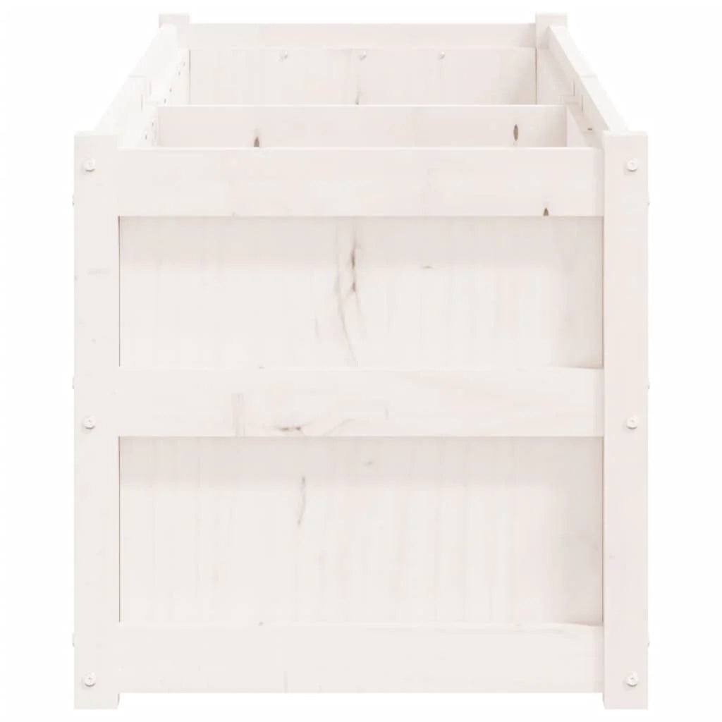 Fioriera rialzata per piante e fiori terrazza giardino 150 x 50 x 50 cm legno massello di pino bianco 02_0037444