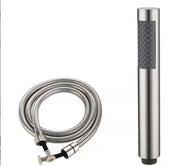 Douchekop con 1,5m tubo - Handdouche universale - Economia d'acqua - Alta pressione - Tubo anti-knik - Finitura a sbalzo in argento - Materiale RVS e ABS - 19*3 cm - Boccole 1/2