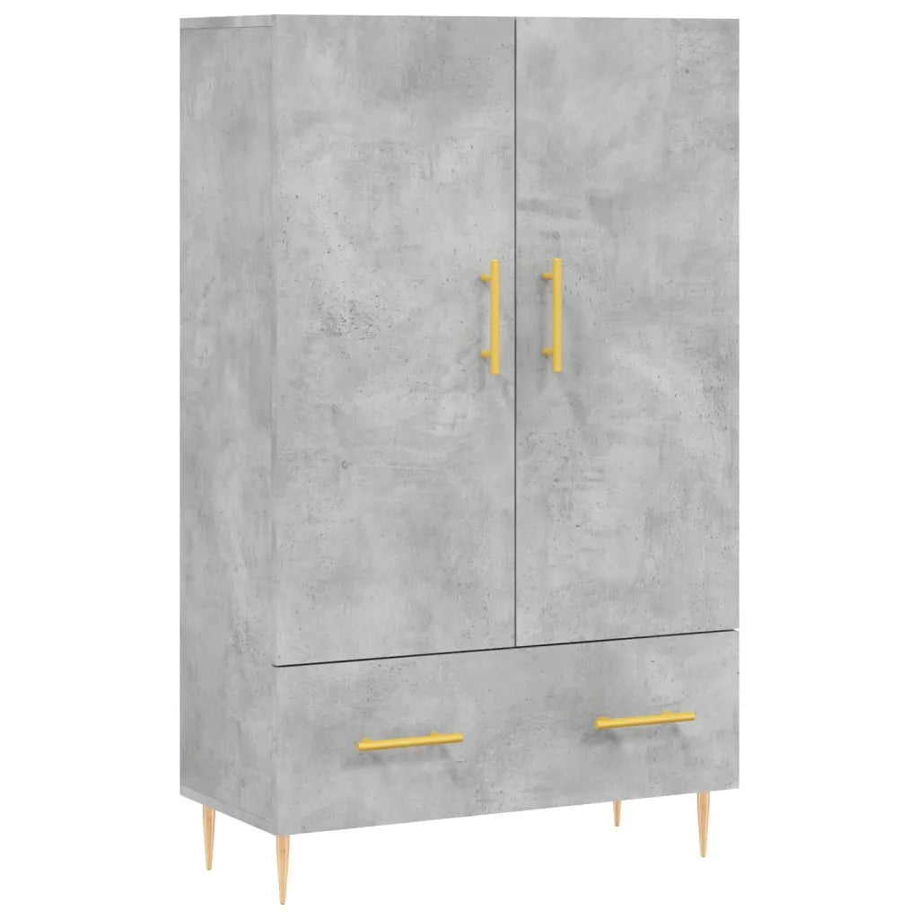 Credenza-Buffet-Armadio da cucina Grigio Cemento 69,5x31x115 cm in Legno Multistrato 319474