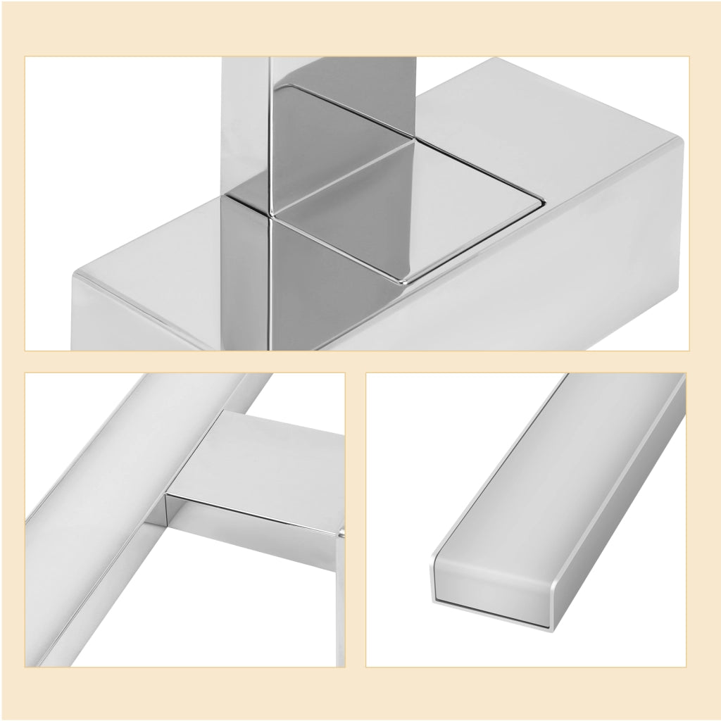 ZMH Lampada da Specchio per Bagno LED 12W a Parete Luce Neutra 4000K 60cm Moderna Cromata per Armadio da Bagno